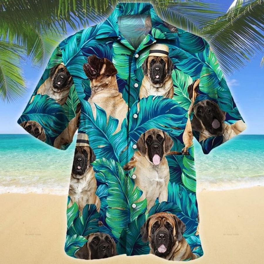 English Mastiff Tropical Hawaiian Shirt