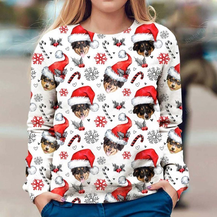 English Shepherd Dog Ugly Christmas Sweater, All Over Print Sweatshirt, Ugly Sweater, Christmas Sweaters, Hoodie, Sweater