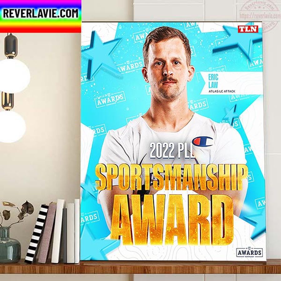 Eric Law Is 2022 PLL Sportsmanship Award Home Decor Poster Canvas