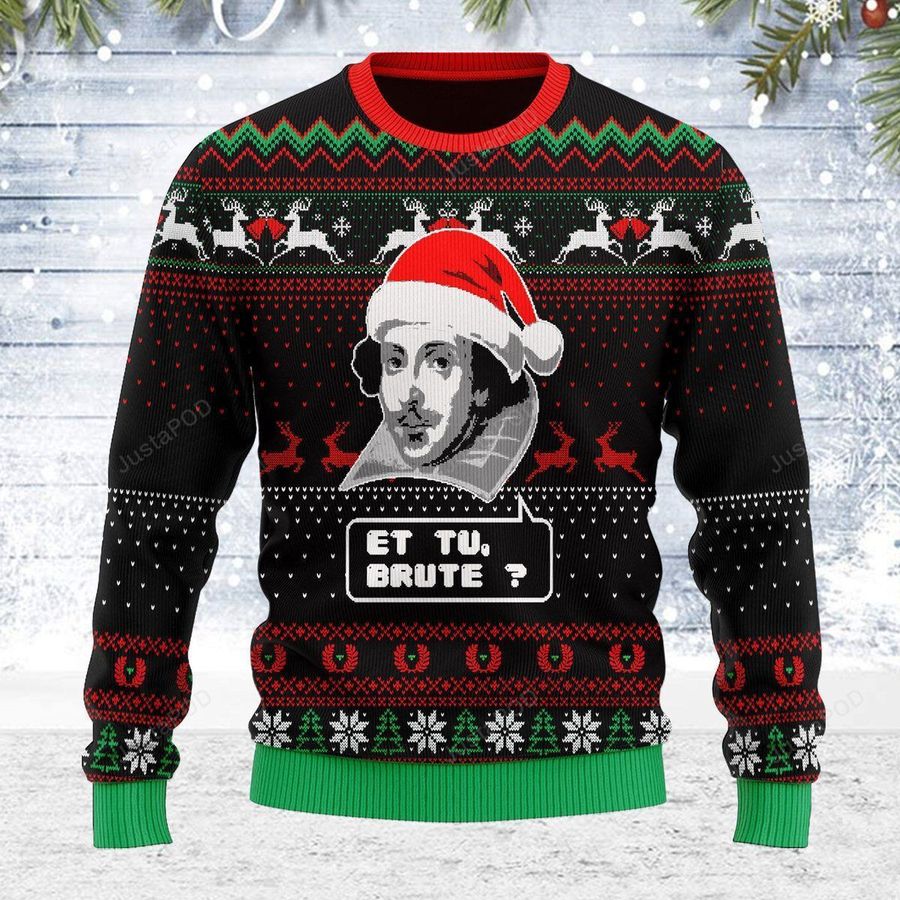 Et Tu Brute Ugly Christmas Sweater All Over Print Sweatshirt