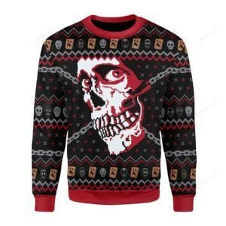 Evil Dead 2 Ugly Christmas Sweater, All Over Print Sweatshirt, Ugly Sweater, Christmas Sweaters, Hoodie, Sweater