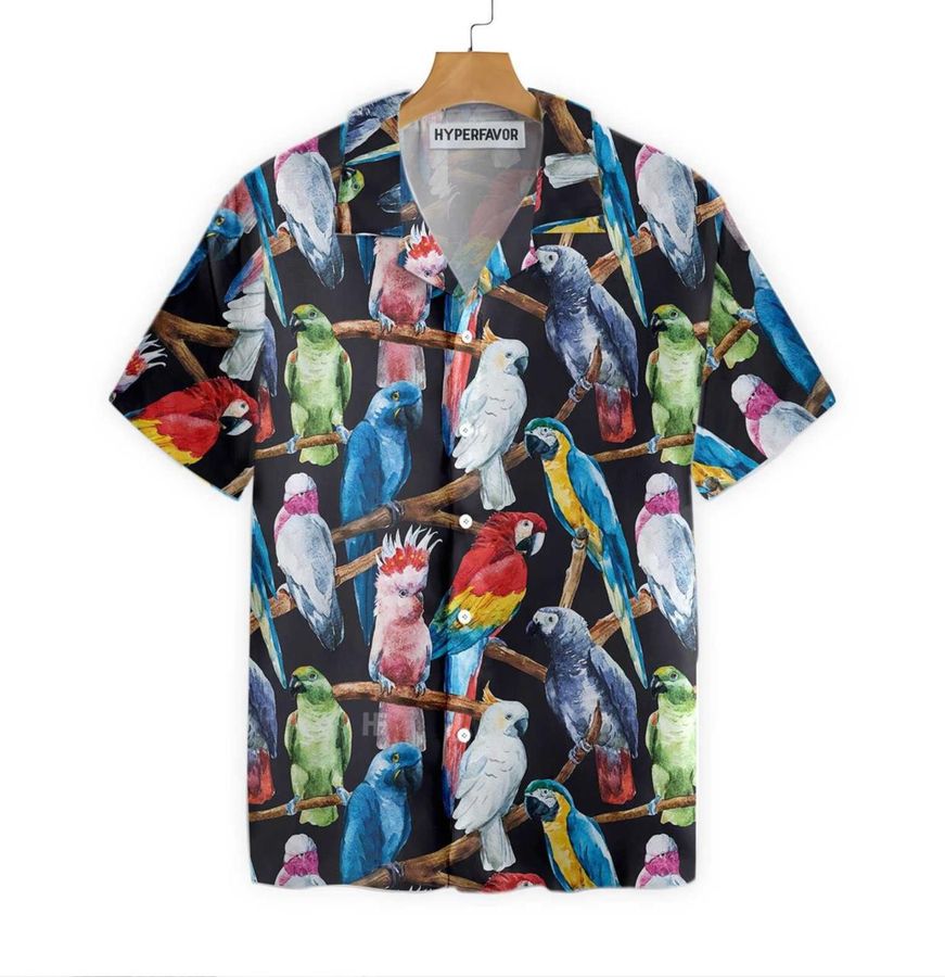 Exotic Parrots 038; Plant Hawaiian Shirt