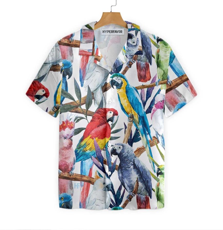 Exotic Parrots 038; Plant V Hawaiian Shirt