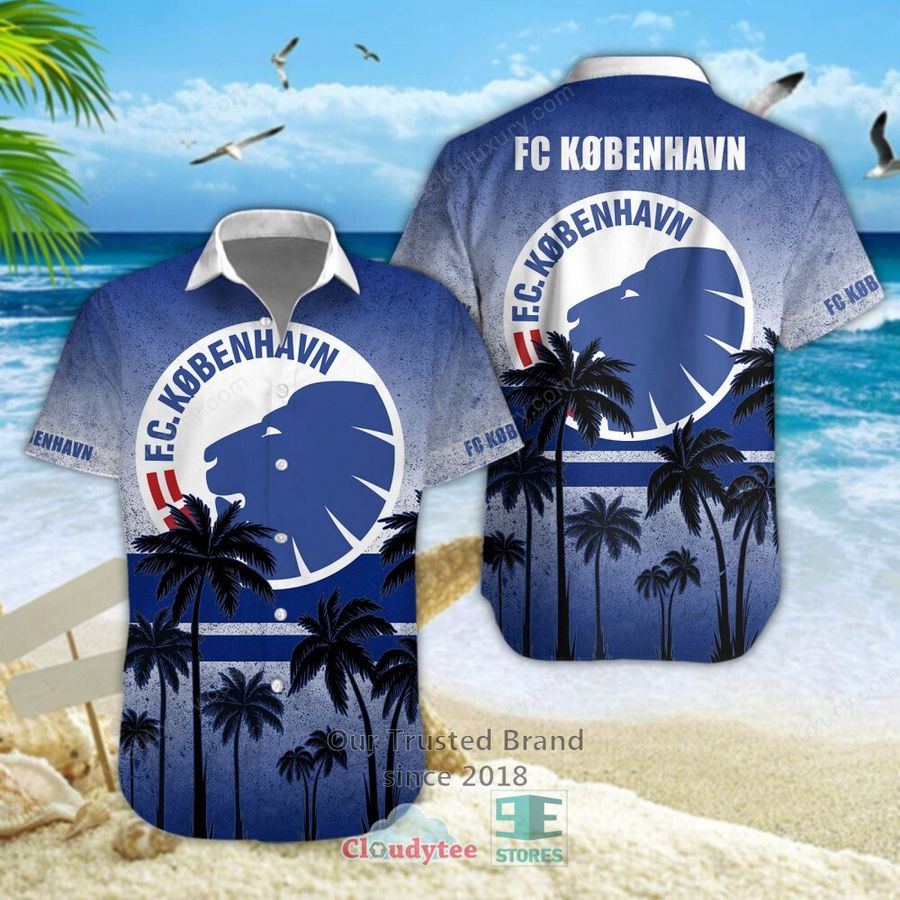 F.C. Kobenhavn Palm Tree Hawaiian Shirt, Shorts – LIMITED EDITION