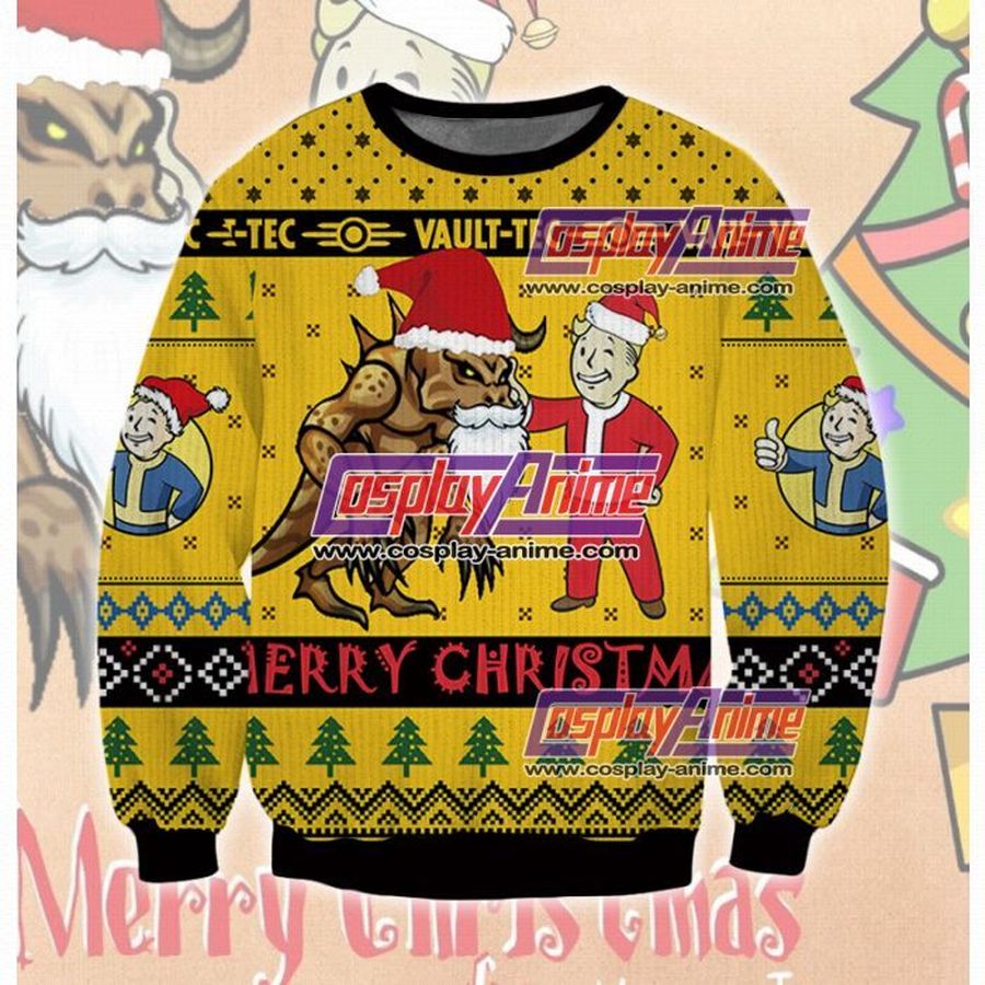 Fallout Vault Tec Ugly Christmas Sweater, All Over Print Sweatshirt
