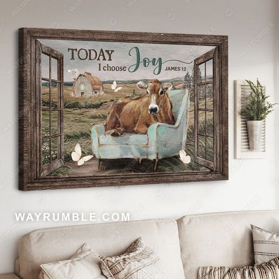 Farm Cow, Window Poster, Today I Choose Joy Poster