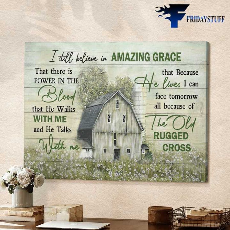 Farmhouse Poster, Farm Decor, I Still Believe In Amazing Grace Poster