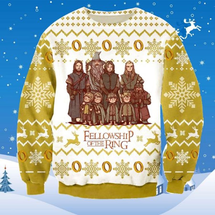 Fellowship Of The Ring Characters Ugly Wool Knitted Ugly Sweater