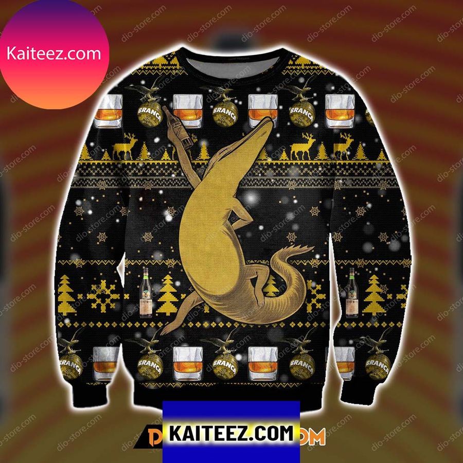 Fernet branca Beer Knitting Pattern 3D All Over Print Christmas Ugly Sweater