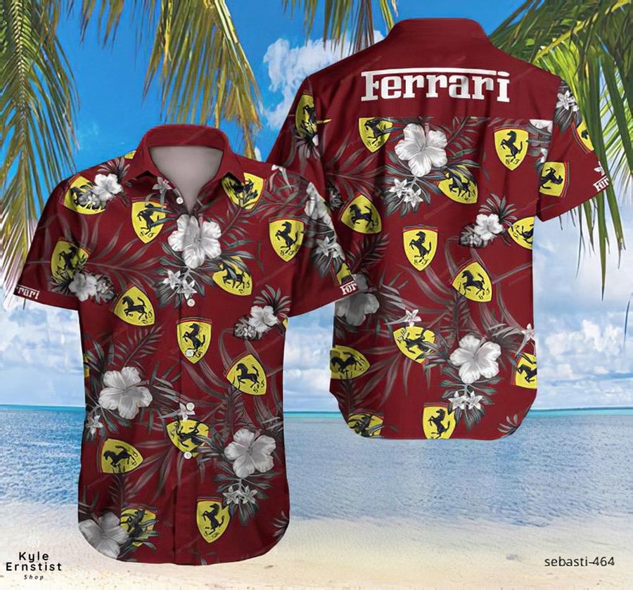 Ferrari Super Sports Car Luxury Brand Cool Hawaii Shirt