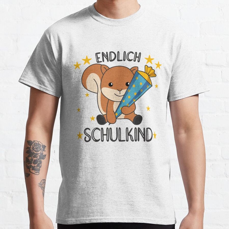 Finally Schoolchild Squirrel School Bag School Classic T-Shirt