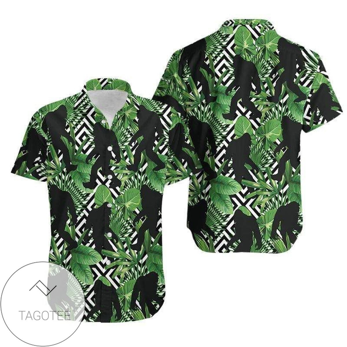 Find Bigfoot Jungle Exotic Hawaiian Aloha Shirts