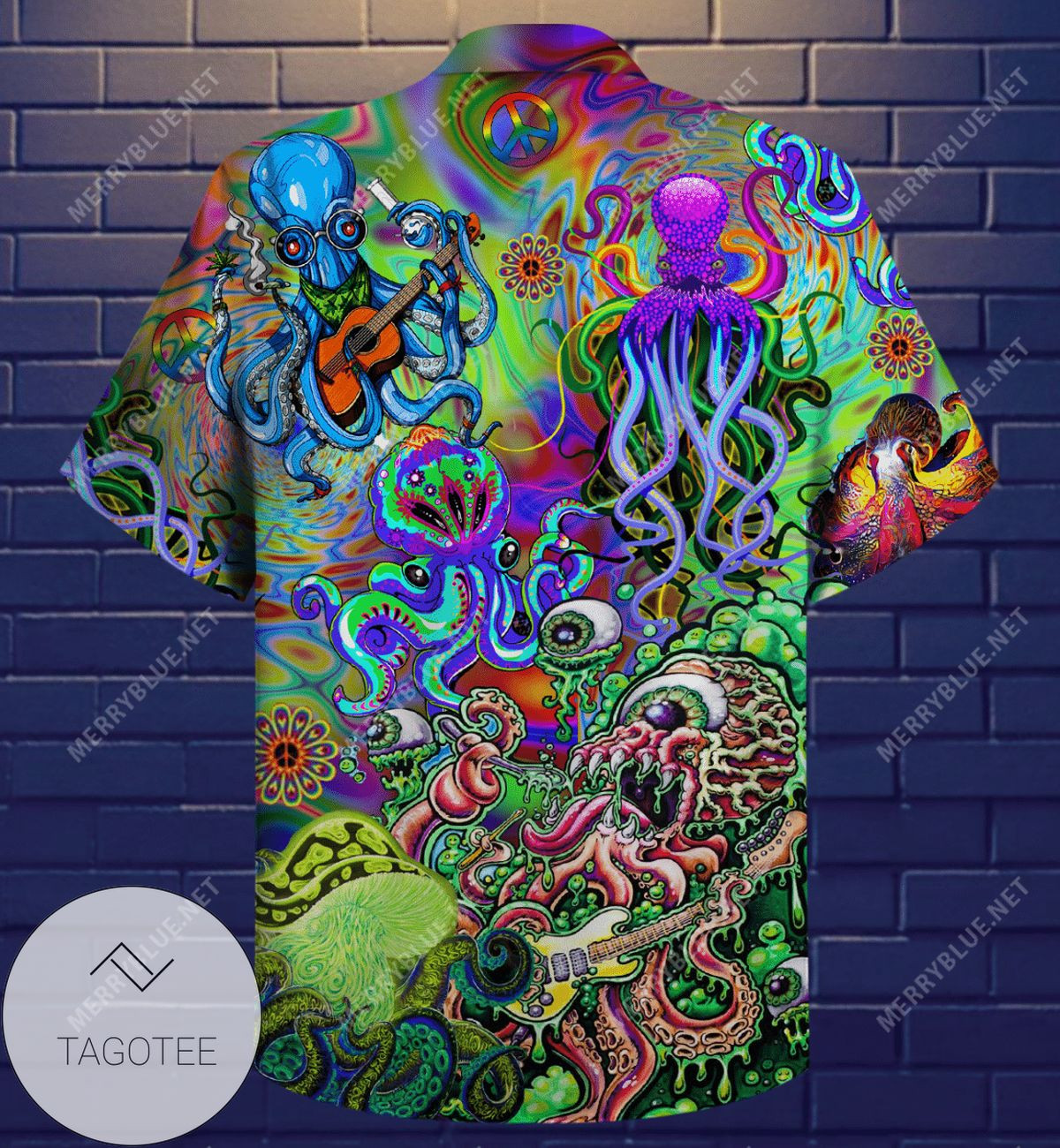 Find Octopus Trippy Authentic Hawaiian Shirt 2022