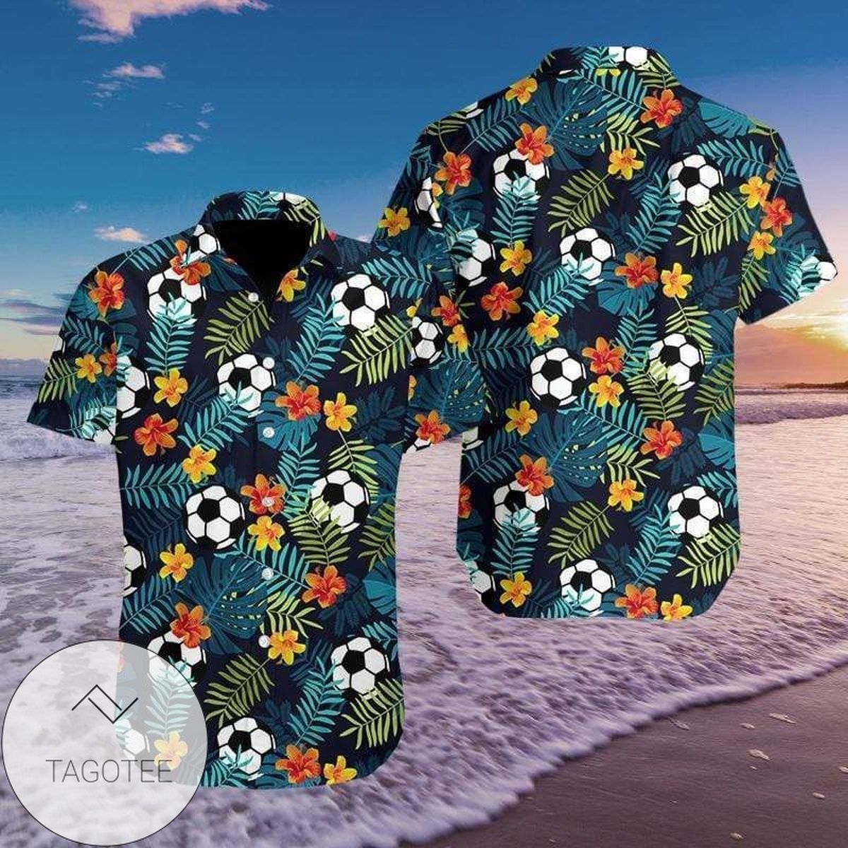 Find Soccer Simple Hibiscus Hawaiian Aloha Shirts Fantastic 0309h