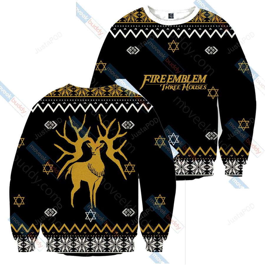 Fire Emblem Three Houses The Golden Deer Christmas Ugly Sweater, Ugly Sweater, Christmas Sweaters, Hoodie, Sweater