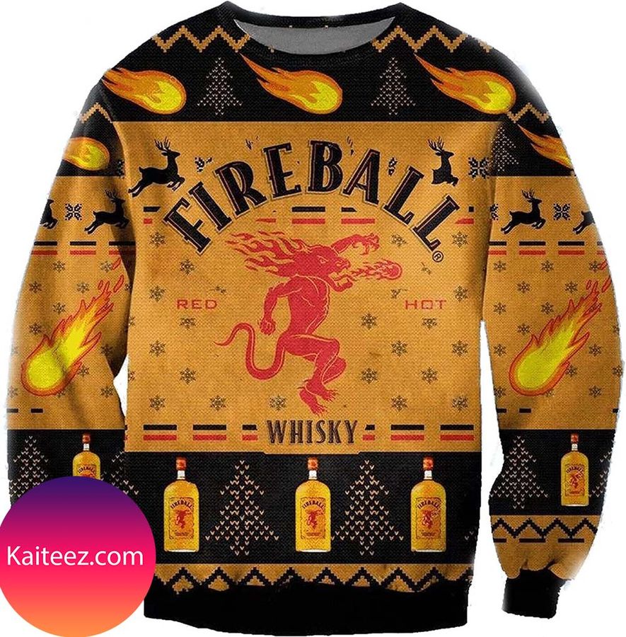 Fireball Whisky Christmas Ugly Sweater