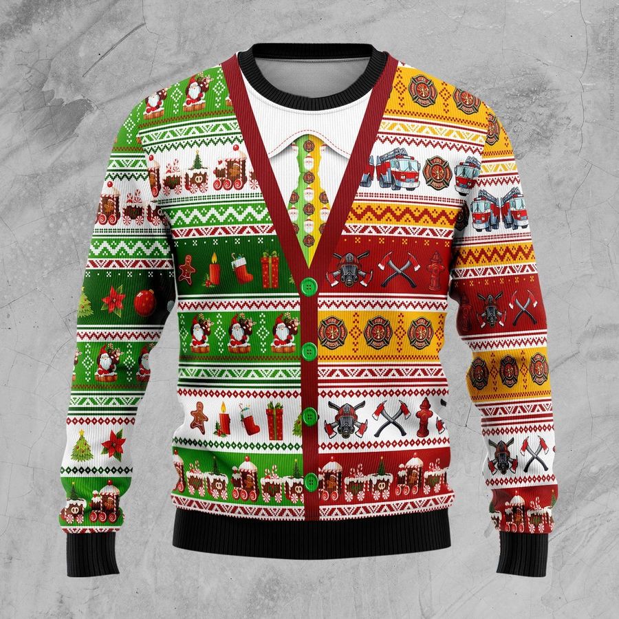 Firefighter Xmas Ugly Christmas Sweater