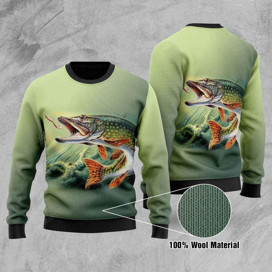 Fish Ugly Christmas Sweater All Over Print Sweatshirt Ugly Sweater
