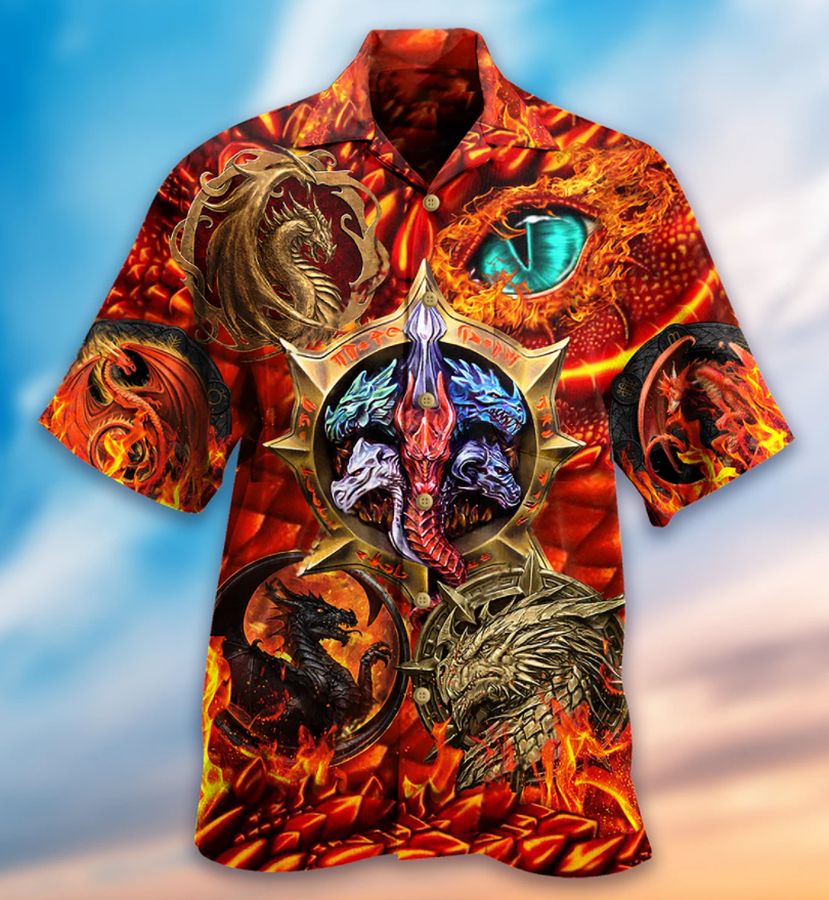 Five Dragon Fire Hawaiian Shirt