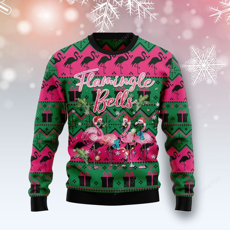 Flamingle Bells Ugly Christmas Sweater Ugly Sweater Christmas Sweaters Hoodie