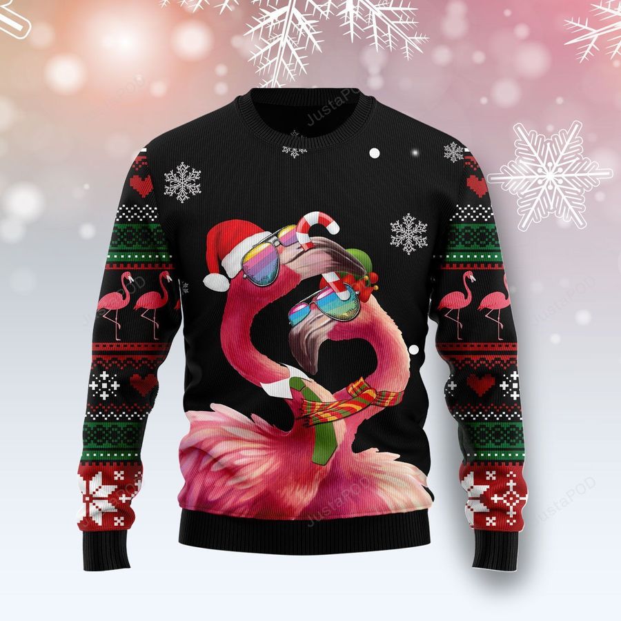 Flamingo Couple Ugly Christmas Sweater Ugly Sweater Christmas Sweaters Hoodie