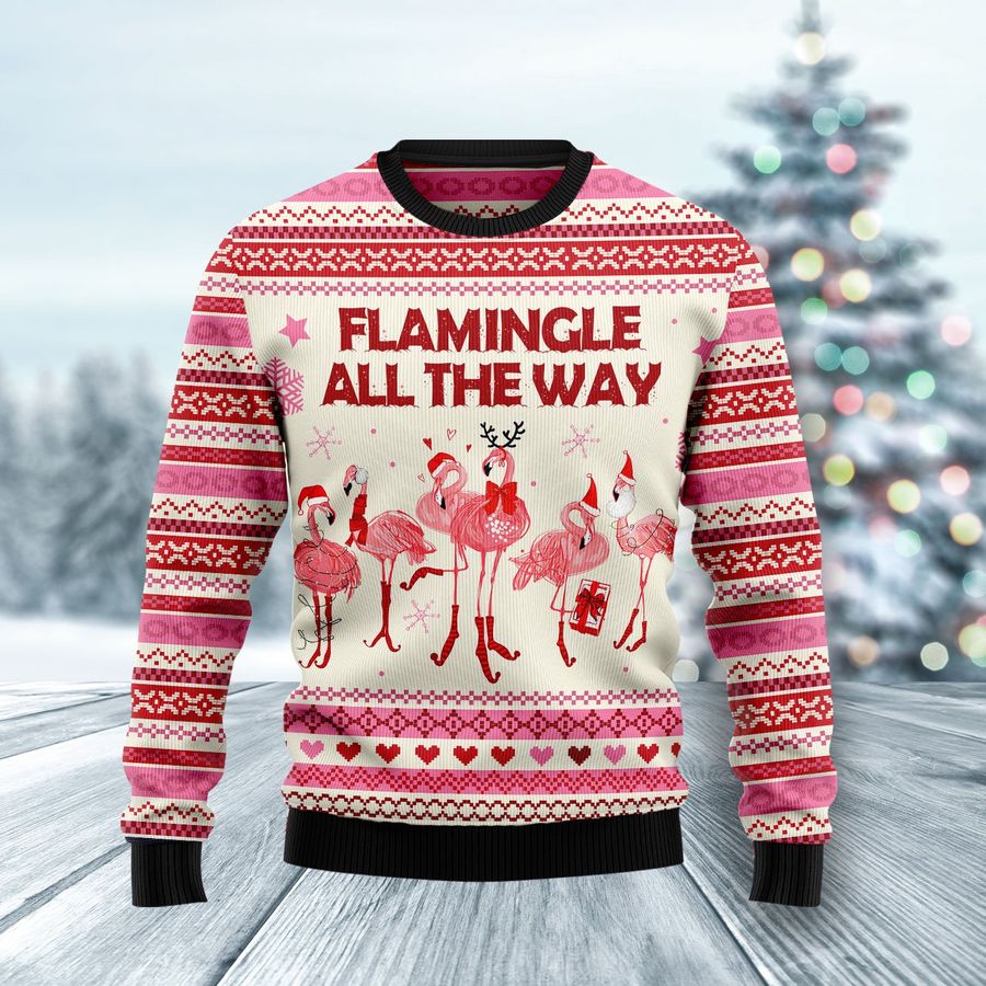 Flamingo Flamingle All The Ways Ugly Sweater