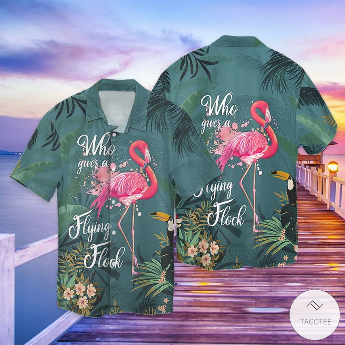 Flamingo Who Gives A Flying Flock Hawaiian Shirt