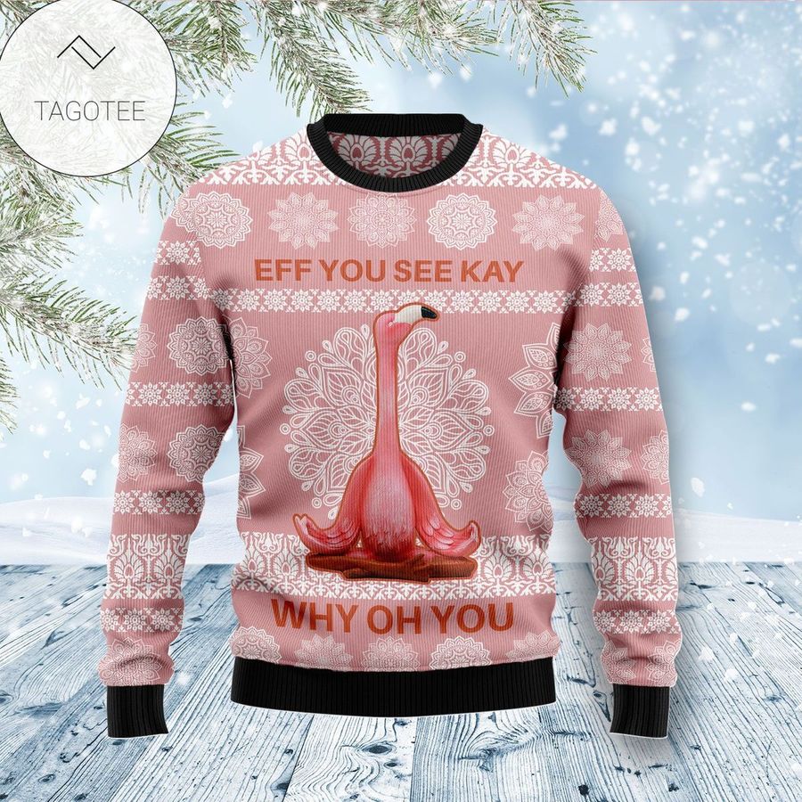 Flamingo Why Oh You Ugly Sweater
