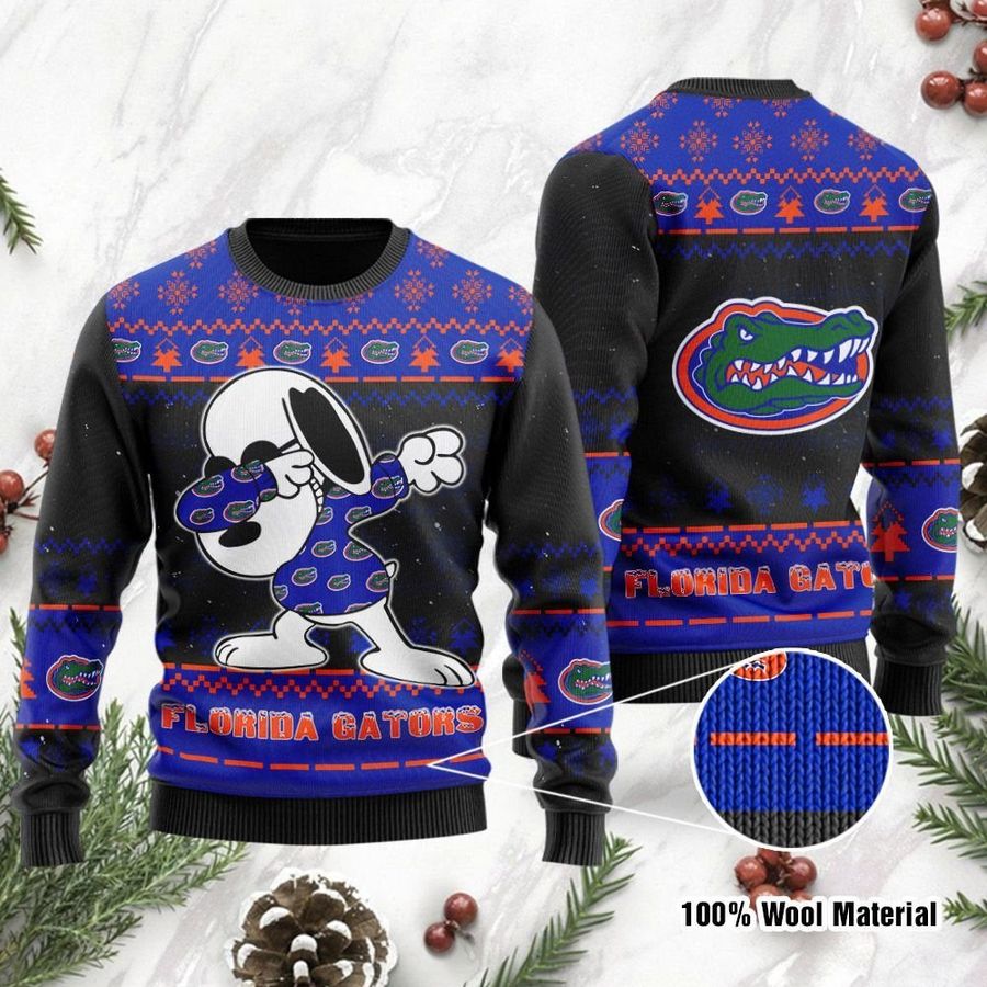 Florida Gators Snoopy Dabbing Holiday Party Ugly Christmas Sweater Ugly