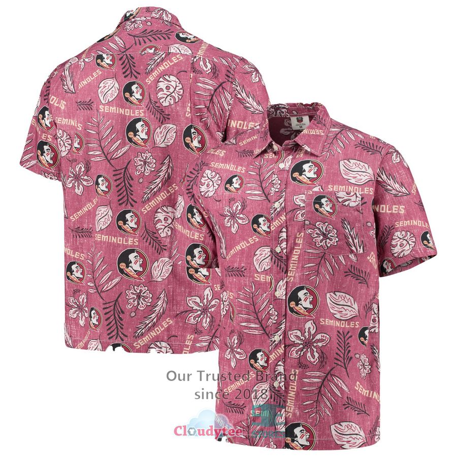 Florida State Seminoles Wes & Willy Vintage Floral Garnet Hawaiian Shirt – LIMITED EDITION
