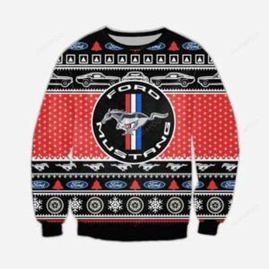 Ford Mustang Ugly Christmas Sweater All Over Print Sweatshirt Ugly