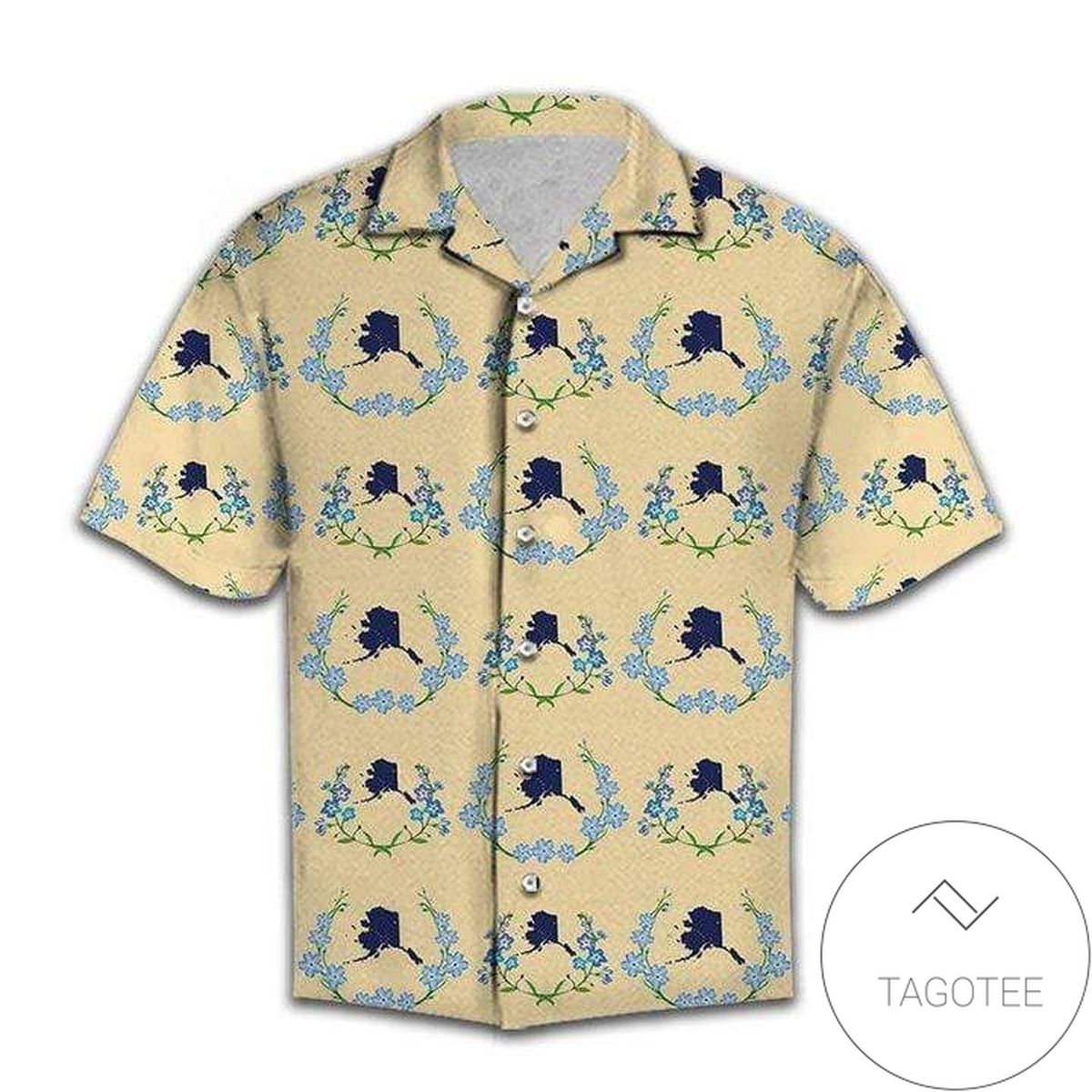 Forget Me Not Alaska Hawaiian Aloha Shirts H