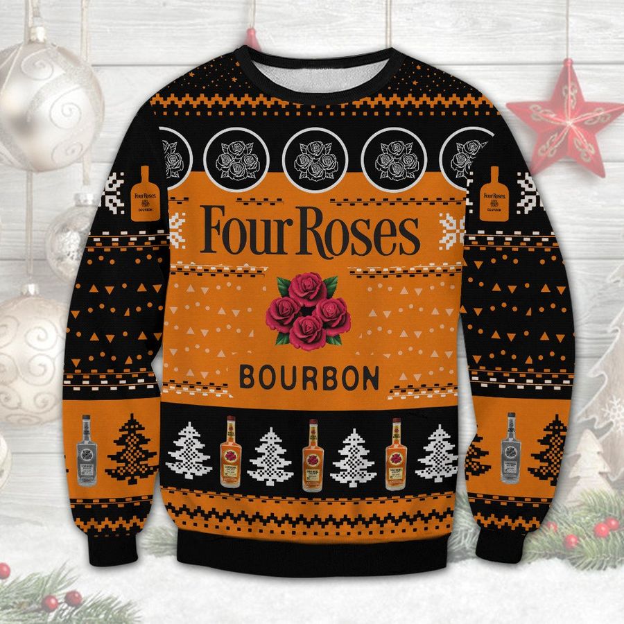 Four Roses Bourbon Whiskey Ugly Sweater