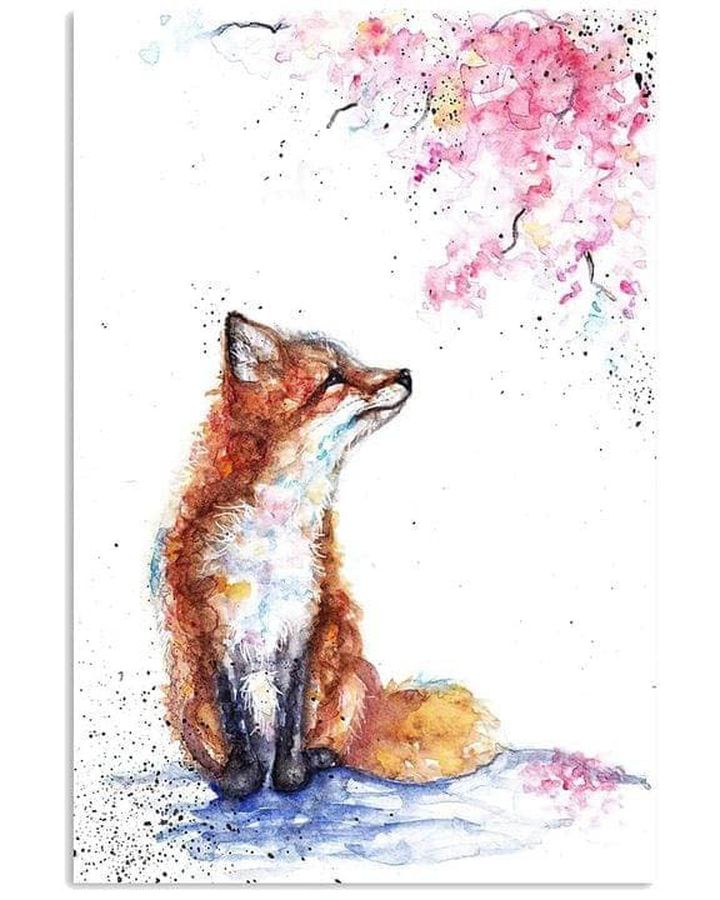 Fox Poster, Poster Decor, Colorful Fox Poster