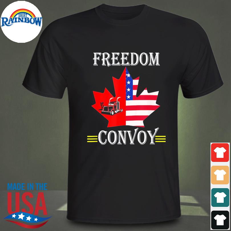 Freedom convoy 2022 canadian trucker maple leaf shirt