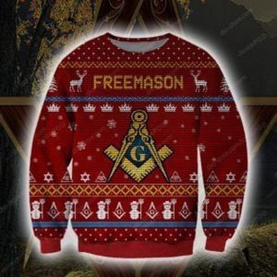 Freemason Knitting 3D All Over Print Christmas Sweater Ugly Sweater