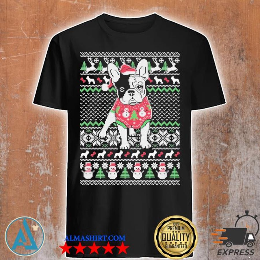 French dog ugly christmas sweater