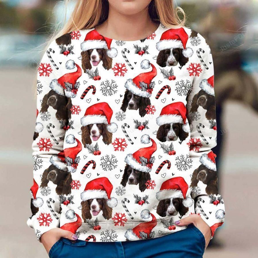 French Spaniel Ugly Christmas Sweater All Over Print Sweatshirt Ugly