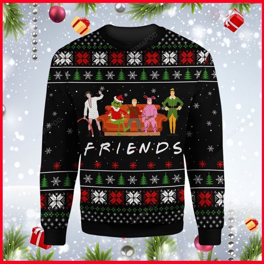 Friends Christmas Movie Ugly Christmas Sweater, All Over Print Sweatshirt, Ugly Sweater, Christmas Sweaters, Hoodie, Sweater