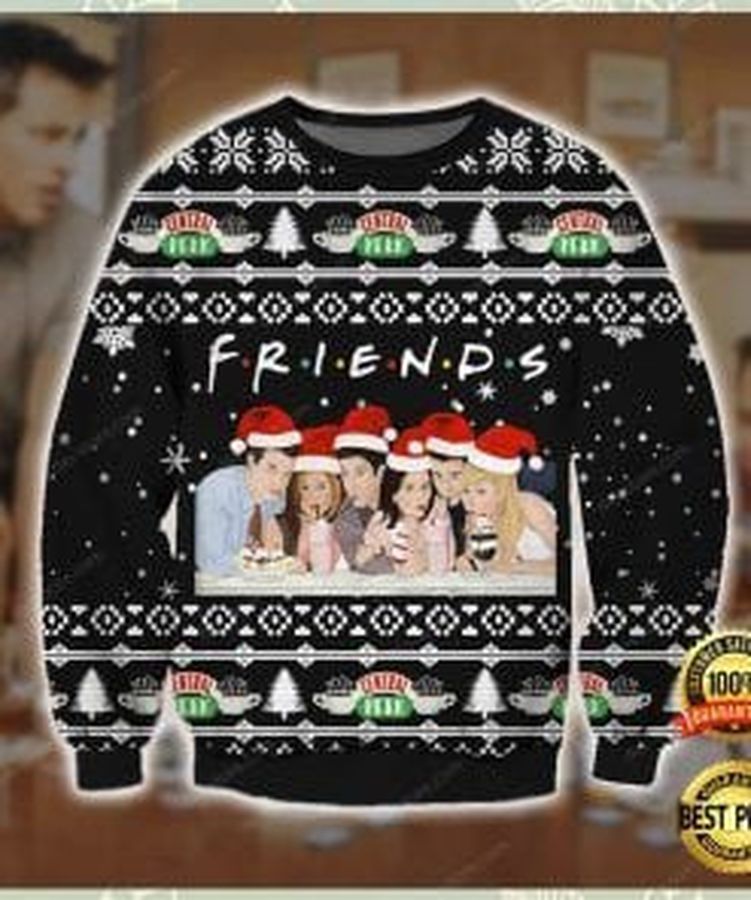 Friends TV Show Ugly Christmas Sweater All Over Print Sweatshirt