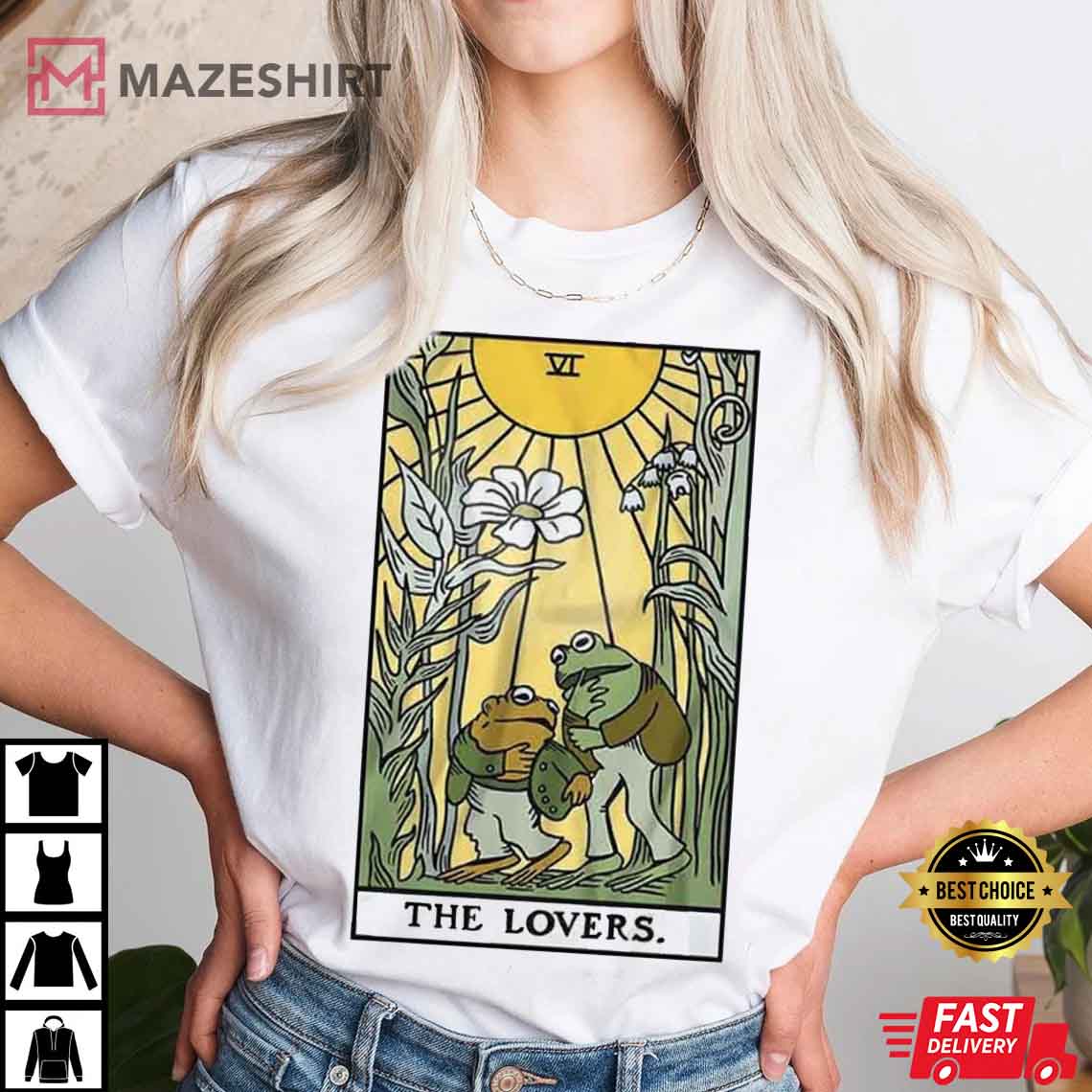 Frog And Toad The Lovers Tarot Card T-Shirt