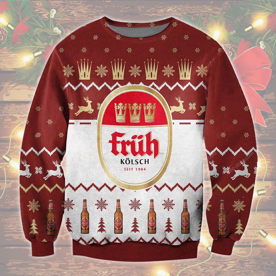 Fruh Kolsch 1904 Beer Ugly Sweater Christmas