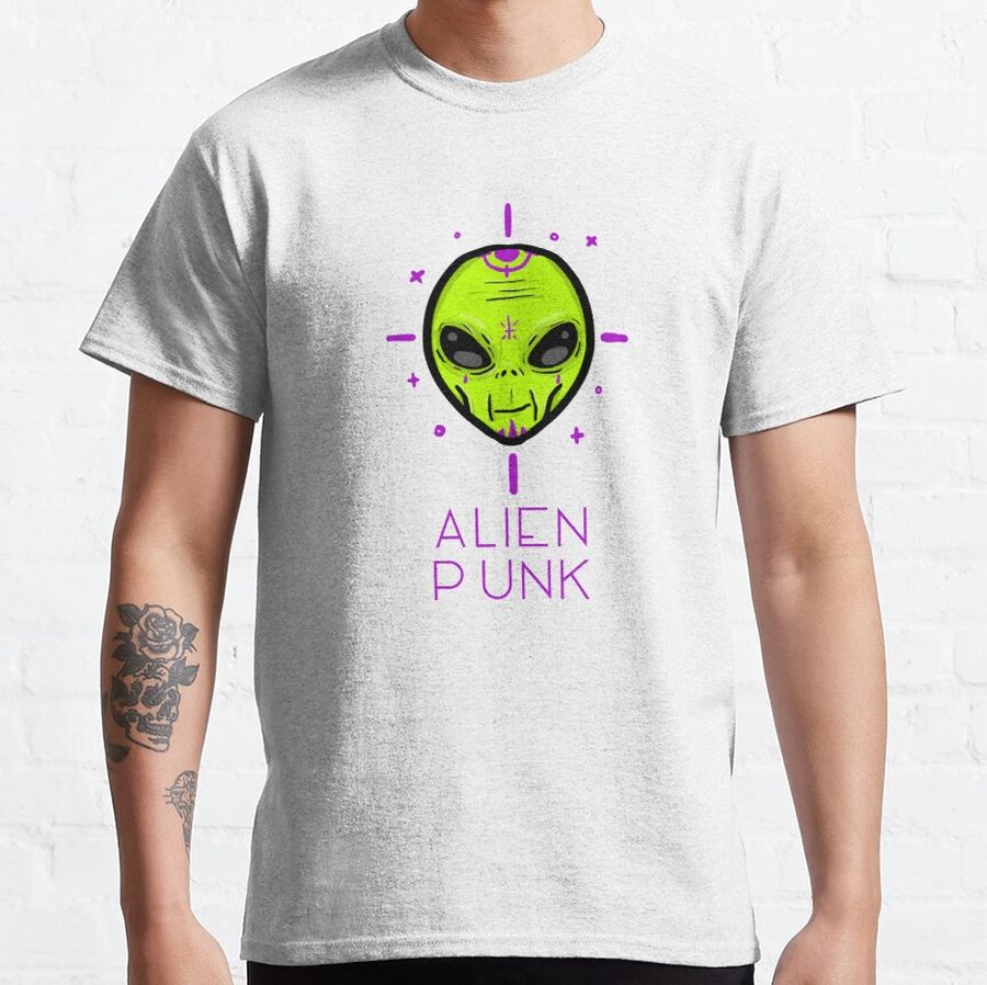 Funny Alien Punk Classic T-Shirt