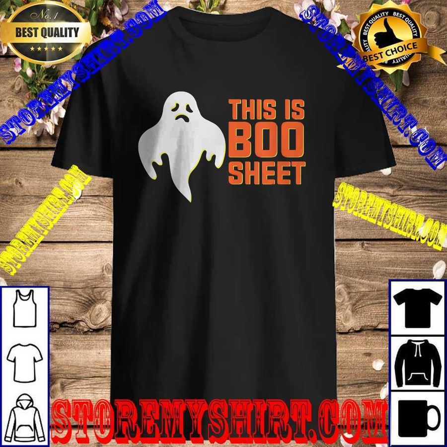 Funny and Cute Spooky Ghost Boo Sheet Halloween Adult T-Shirt