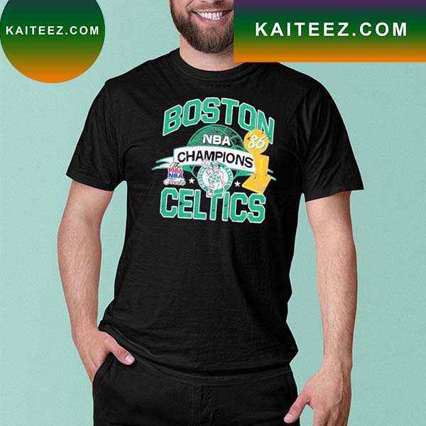 Funny boston celtics mitchell and ness NBA champs history vintage T-shirt
