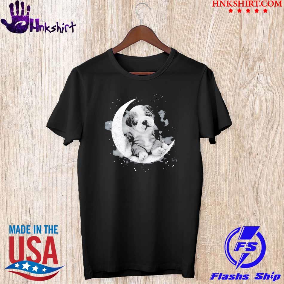 Funny Bulldog with half moon shirt