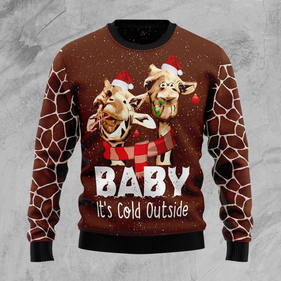 Funny Giraffe Ugly Christmas Sweater - 643