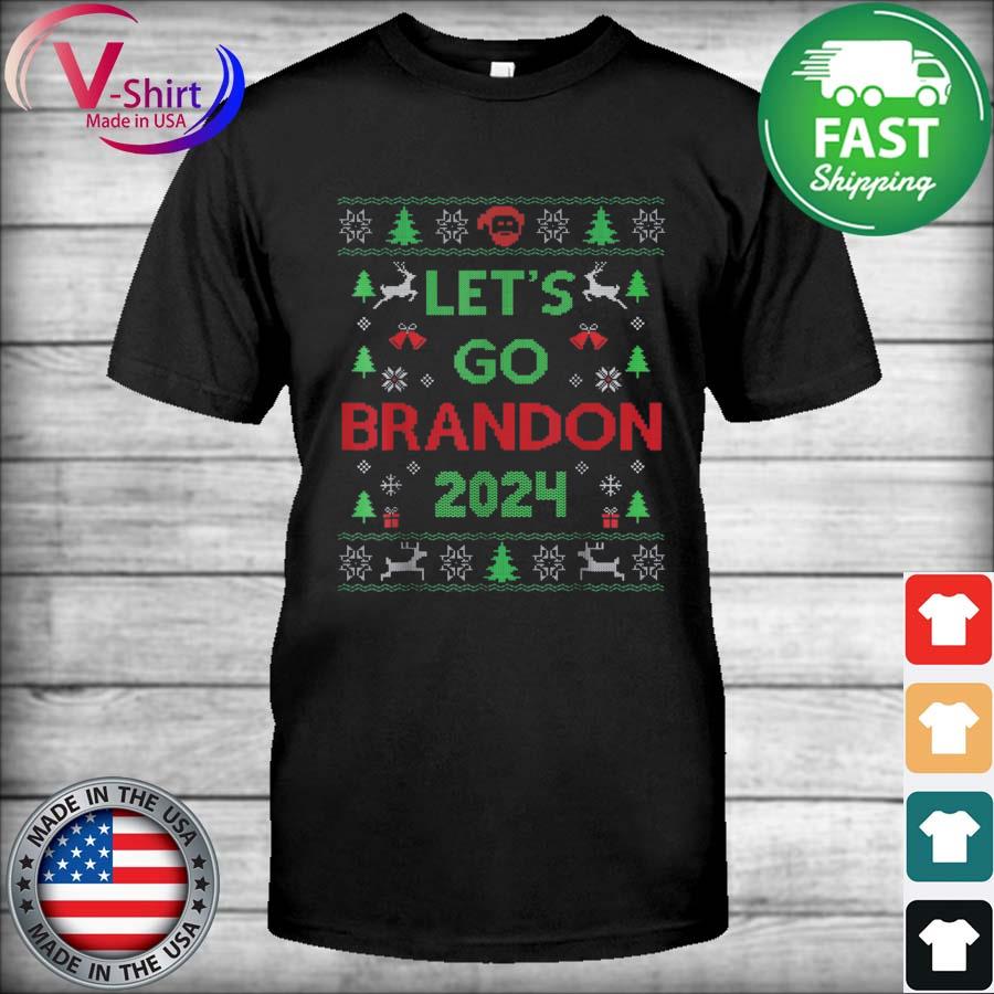 Funny Go Brandon Let’s Go 2024 Trump Ugly Christmas Sweatshirt