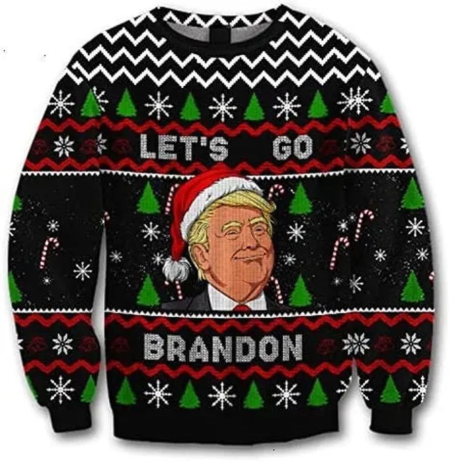 Funny Let is  Go Brandon Trump Ugly Sweater