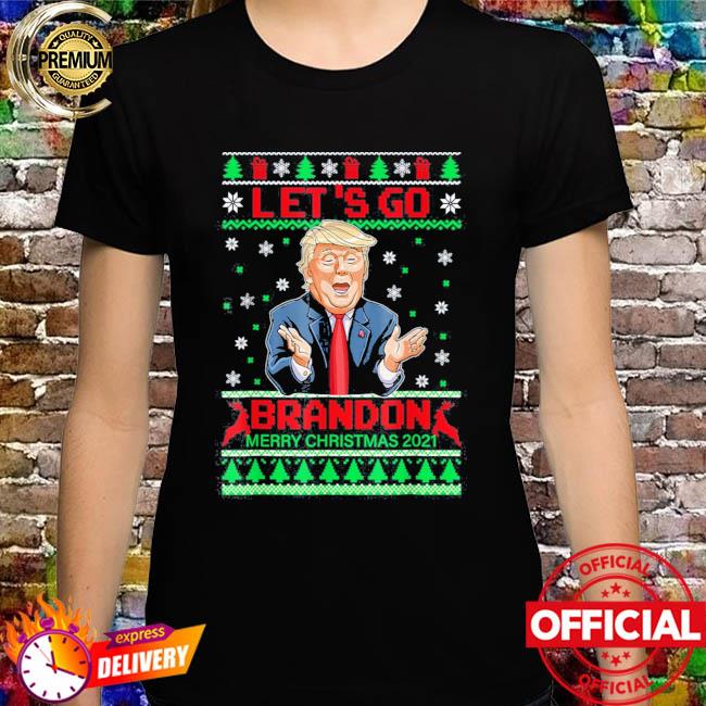 Funny lets go bandon trump 2024 merry Christmas 2021 T-Shirt